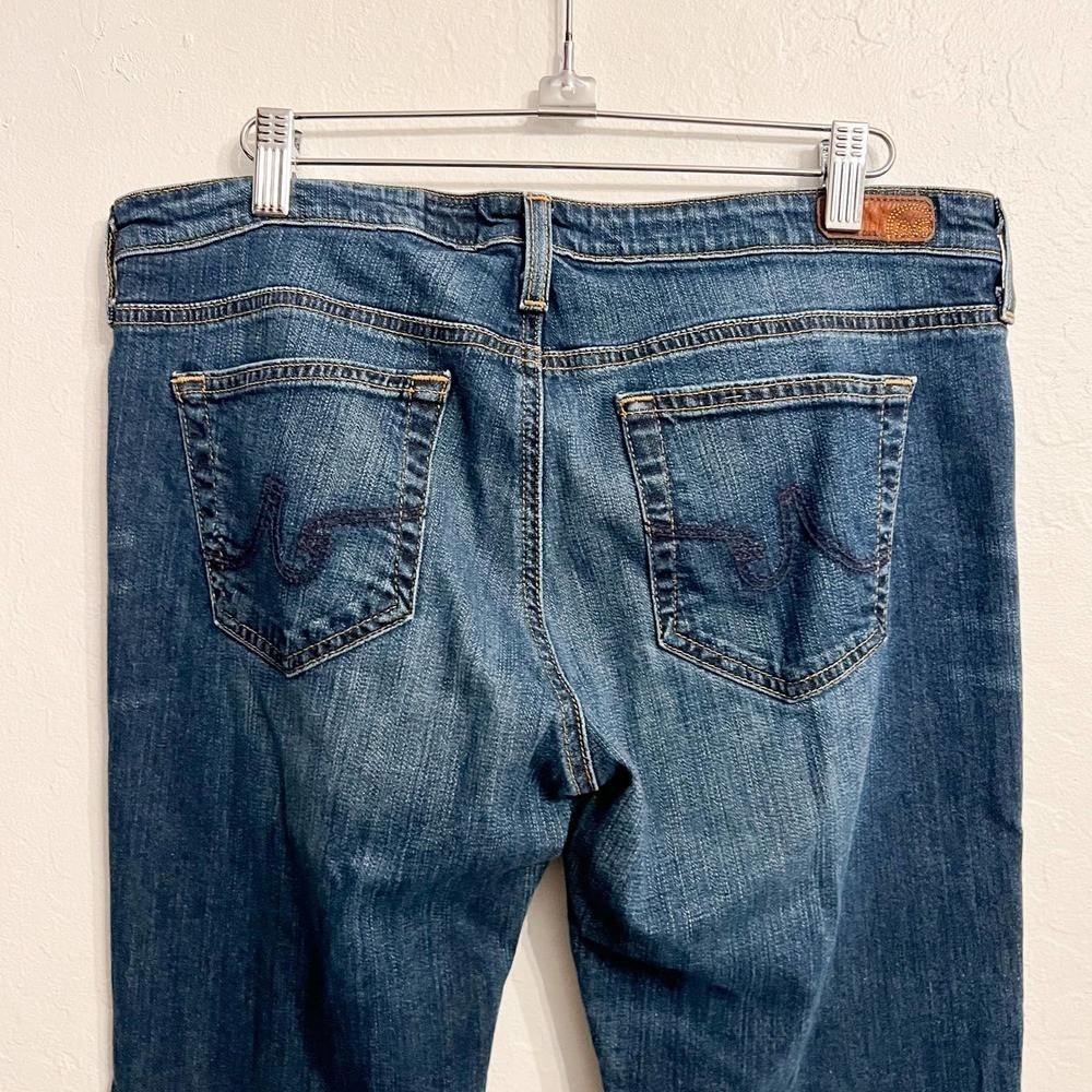 AG Adriano Goldschmied The Angel Low Rise Bootcut Denim Jeans Dark Wash Sz 32R - Picture 3 of 5